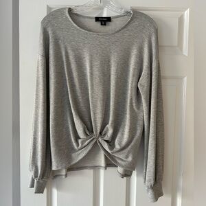 Karen Kane Long Sleeve Twist Front Top - Soft Fabric